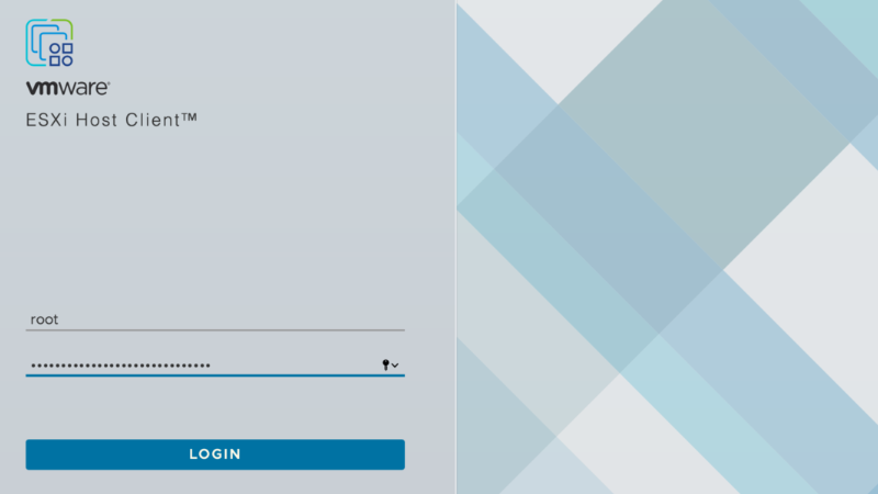 ESXi 8 Browser Login